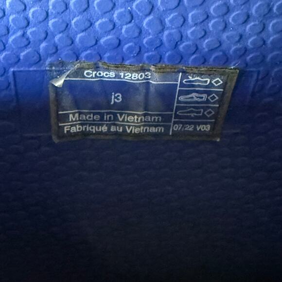 Crocs Blue Rain Boots youth junior size 3 - Picture 6 of 11